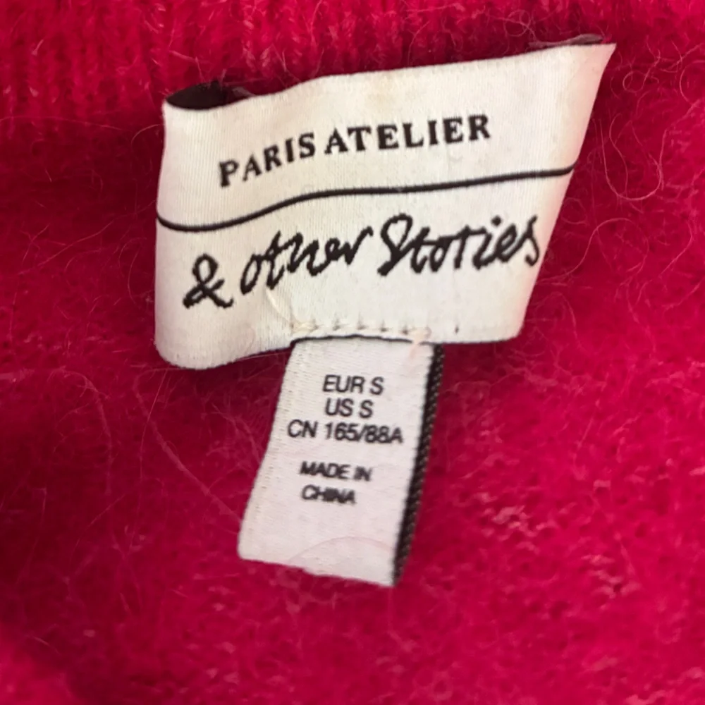 & Other Stories Women's Cozy Crewneck Sweater - Fuchsia Pink Size S